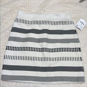 Zara Black and White Striped Mini Skirt